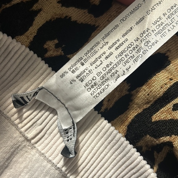 Zara High Waisted White Gray Leggings Stretch M - Picture 6 of 6